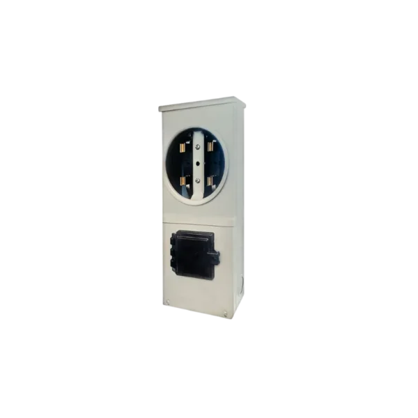 BASE PARA WATTHORÍMETRO MONOFÁSICO TIPO QP 4 TERMINALES CON ESPACIO PARA INTERRUPTOR BMI-4-100QP