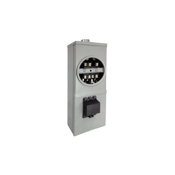 BASE PARA WATTHORÍMETRO TRIFÁSICO 7 TERMINALES, 100 AMP. TIPO RL CON ESPACIO PARA INTERRUPTOR PRINCIPAL.BMI-7-100RL